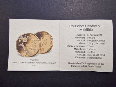 Los 538 - 50-Euro-Goldmünze